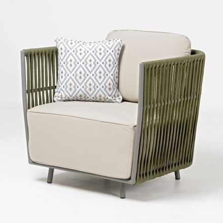 Fotel ogrodowy z aluminium i tkaniny - Eugene Viadurini
