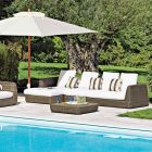 Fotel ogrodowy z plecionego aluminium Made in Italy - Barnabus Viadurini