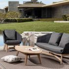 Fotel ogrodowy z plecionki linowej i drewna tekowego, Homemotion - Callum Viadurini