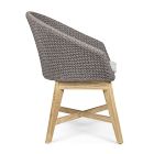 Fotel ogrodowy z drewna i liny z poduszką, Homemotion, 2 sztuki - Oskana Viadurini