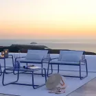 Metalowy fotel ogrodowy z luksusową poduszką Made in Italy - Karol Viadurini