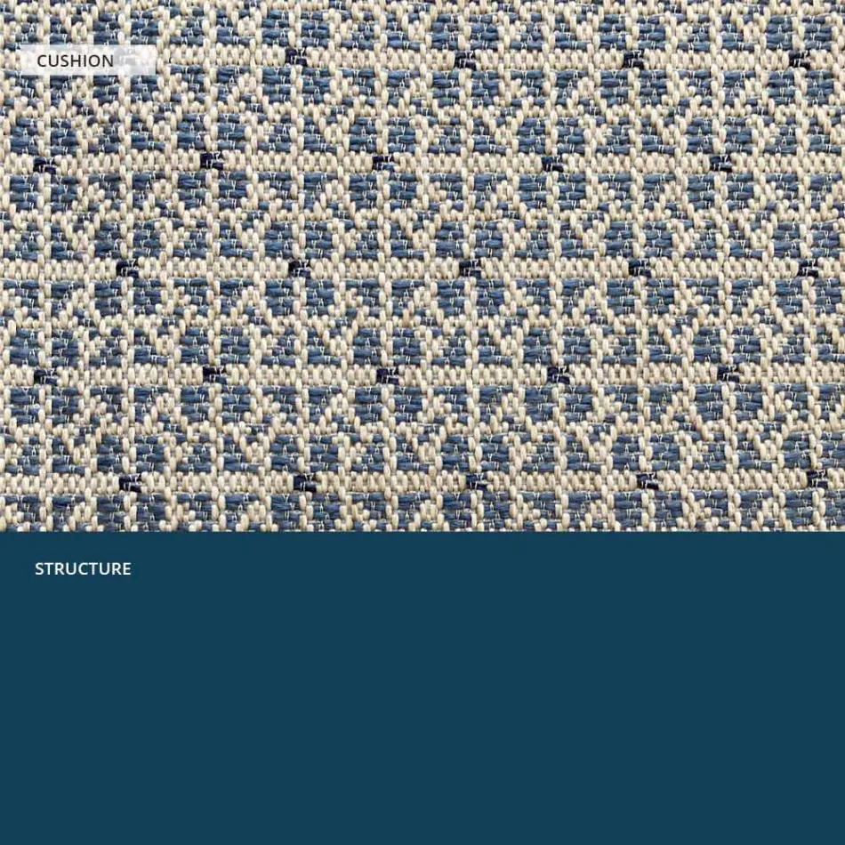 Metalowy fotel ogrodowy z luksusową poduszką Made in Italy - Karol Viadurini