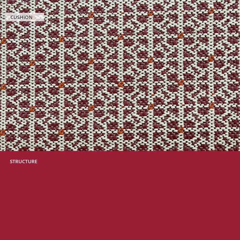 Metalowy fotel ogrodowy z luksusową poduszką Made in Italy - Karol Viadurini