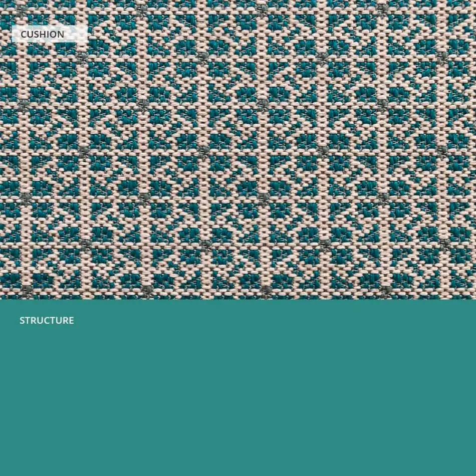 Metalowy fotel ogrodowy z luksusową poduszką Made in Italy - Karol Viadurini