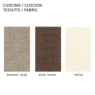 Fotel ogrodowy z polietylenu z poduszką z tkaniny Made in Italy - Belida Viadurini