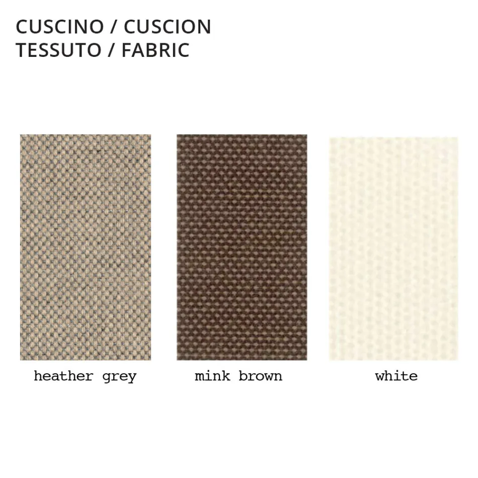 Fotel ogrodowy z polietylenu z poduszką z tkaniny Made in Italy - Belida Viadurini