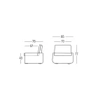 Fotel ogrodowy z polietylenu z poduszką z tkaniny Made in Italy - Belida Viadurini