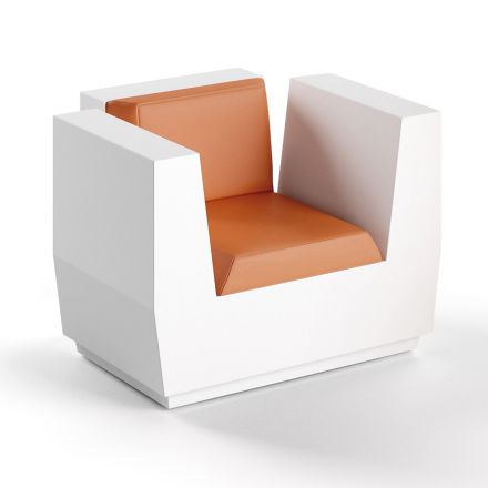 Fotel ogrodowy z polietylenu z poduszką Made in Italy - Chiabotto Viadurini