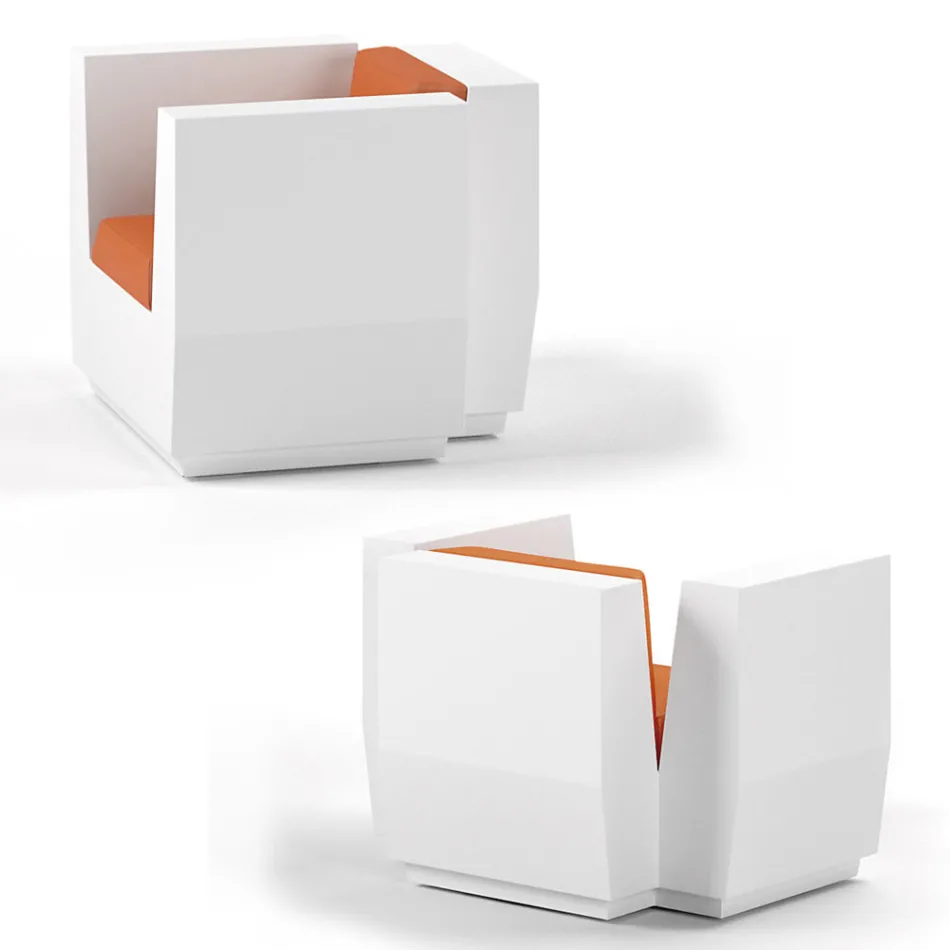 Fotel ogrodowy z polietylenu z poduszką Made in Italy - Chiabotto Viadurini