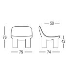 Fotel zewnętrzny z polietylenu z poduszką Made in Italy - Freccia Viadurini