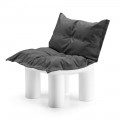 Fotel zewnętrzny z polietylenu z poduszką Made in Italy - Freccia