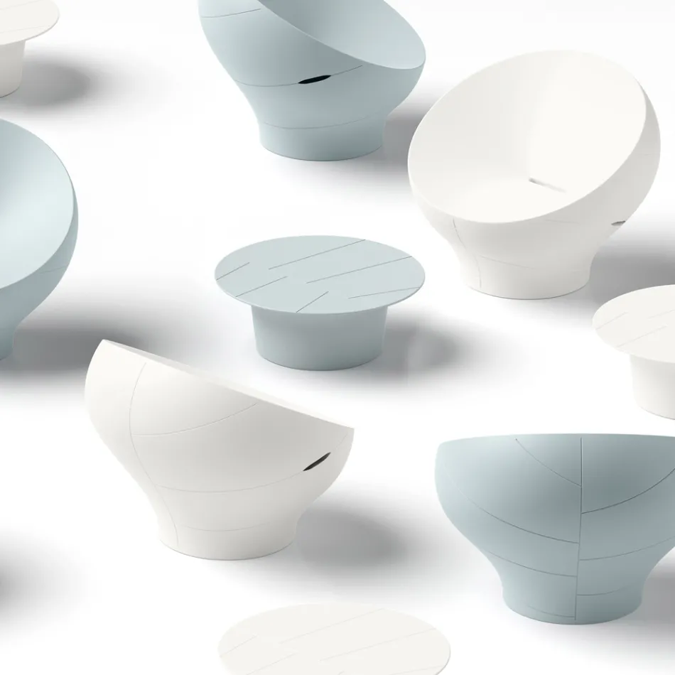 Fotel ogrodowy z polietylenu dostępny w różnych kolorach - Ręcznik Viadurini