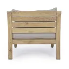 Fotel z drewna tekowego na zewnątrz z poduszkami z tkaniny, Homemotion - Tatyana Viadurini