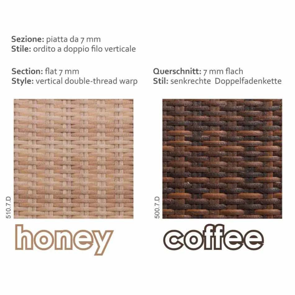 Odkryty ręka Fotel w Joe polietylenu Viadurini