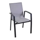 Fotel zewnętrzny wykonany z aluminium i tekstylenu - Map Viadurini