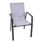 Fotel zewnętrzny wykonany z aluminium i tekstylenu - Map Viadurini