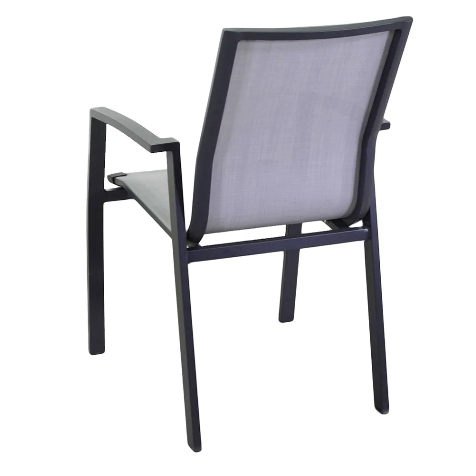 Fotel zewnętrzny wykonany z aluminium i tekstylenu - Map Viadurini