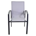 Fotel zewnętrzny wykonany z aluminium i tekstylenu - Map Viadurini