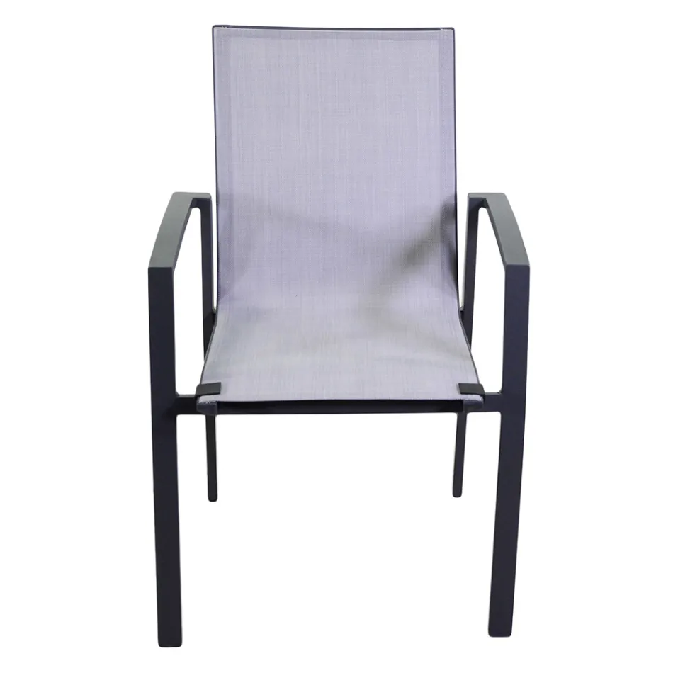 Fotel zewnętrzny wykonany z aluminium i tekstylenu - Map Viadurini