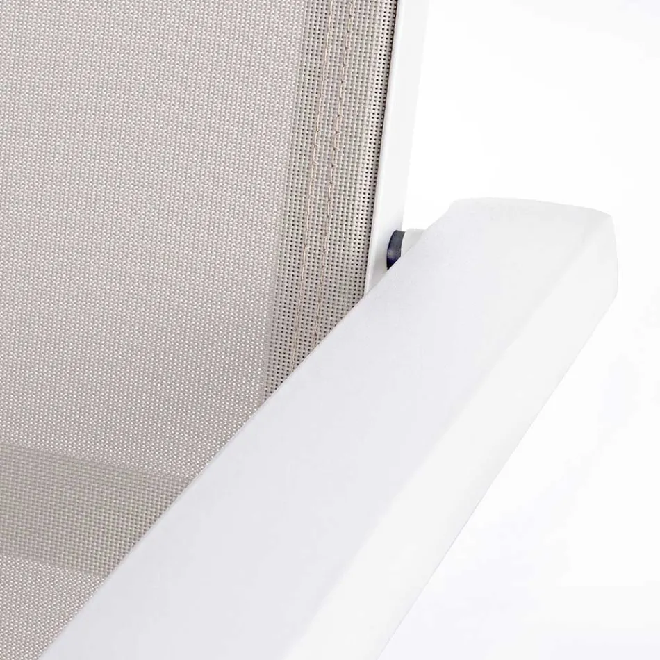 Rozkładany fotel ogrodowy o konstrukcji aluminiowej, Homemotion - Ursula Viadurini