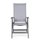 Rozkładany fotel ogrodowy o konstrukcji aluminiowej, Homemotion - Ursula Viadurini