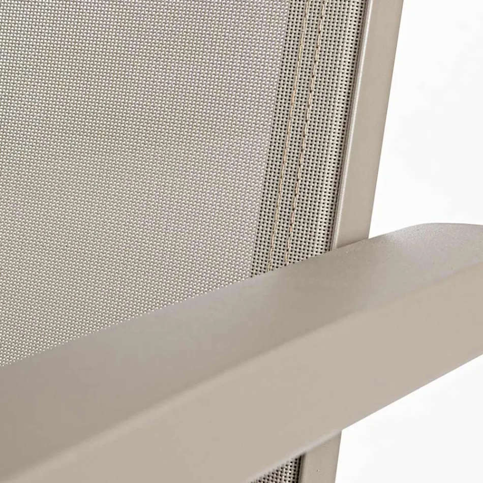 Rozkładany fotel ogrodowy o konstrukcji aluminiowej, Homemotion - Ursula Viadurini