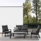 Rozkładany fotel ogrodowy z tkaniny i aluminium, 2 sztuki - Nathy Viadurini