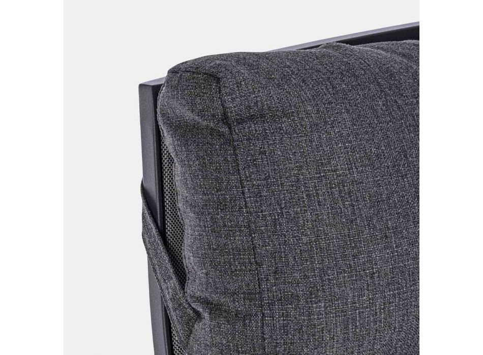 Rozkładany fotel ogrodowy z tkaniny i aluminium, 2 sztuki - Nathy Viadurini