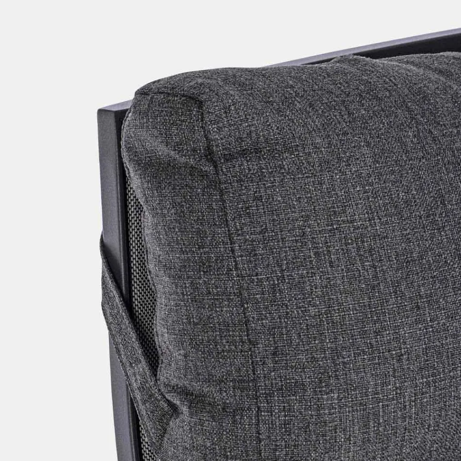 Rozkładany fotel ogrodowy z tkaniny i aluminium, 2 sztuki - Nathy Viadurini