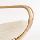 Fotel ogrodowy z podnóżkiem i tkaniną z włókien syntetycznych - Matter Viadurini