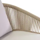 Krzesło ogrodowe z aluminiową ramą i linami z poduszkami - namiot Viadurini