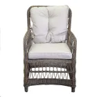 Krzesło ogrodowe z aluminiową ramą pokrytą polirattanem - Puntina Viadurini