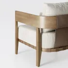 Krzesło ogrodowe z ramą z drewna tekowego wyprodukowane we Włoszech - Briga Viadurini