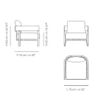 Krzesło ogrodowe z ramą z drewna tekowego wyprodukowane we Włoszech - Briga Viadurini