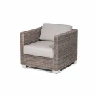 Fotel ogrodowy ręcznie tkane konstrukcja Elsa Viadurini