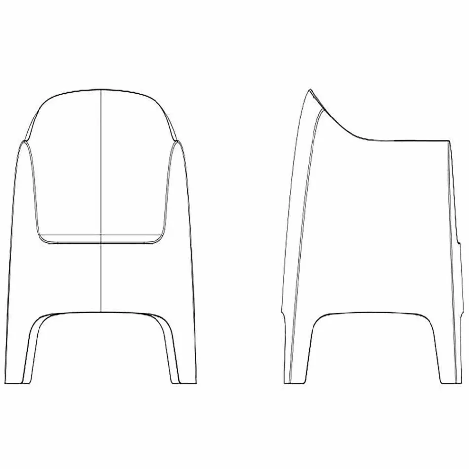 Solidny fotel Vondom z polipropylenu Viadurini