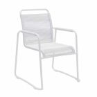 Fotel ogrodowy w białym aluminiowym nowoczesnym designie na zewnątrz - Wisky Viadurini