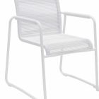 Krzesło ogrodowe w białym aluminiowym nowoczesnym designie do układania w stosy - Wisky Viadurini