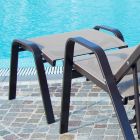 Aluminiowy fotel ogrodowy z podnóżkiem Made in Italy - Camillo Viadurini