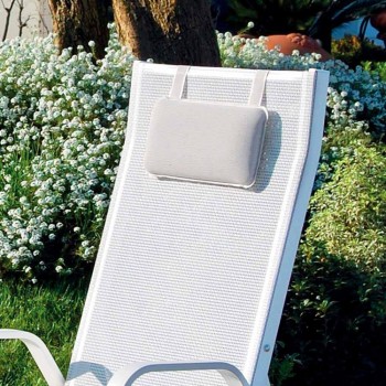 Aluminiowy fotel ogrodowy z podnóżkiem Made in Italy - Camillo