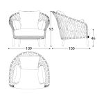 Fotel ogrodowy z aluminium Made in Italy - Emmacross by Varaschin Viadurini