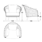 Fotel ogrodowy z aluminium Made in Italy - Emmacross by Varaschin Viadurini