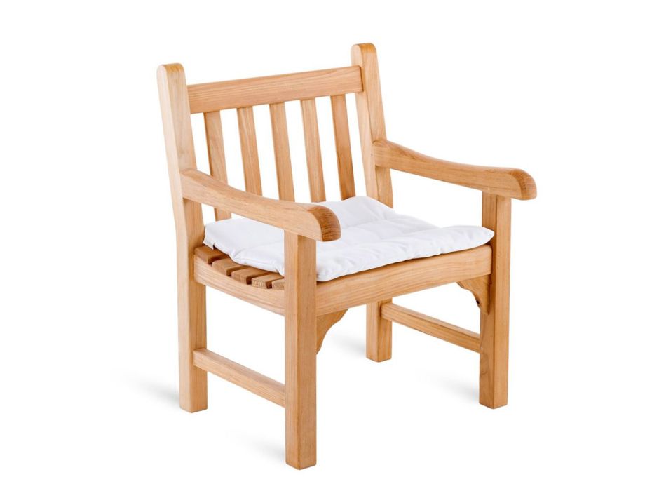 Fotel ogrodowy z drewna tekowego Made in Italy - Sleepy Viadurini