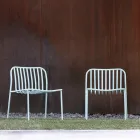 Metalowy fotel ogrodowy do układania w stosy Made in Italy 2 sztuki - Simply Viadurini