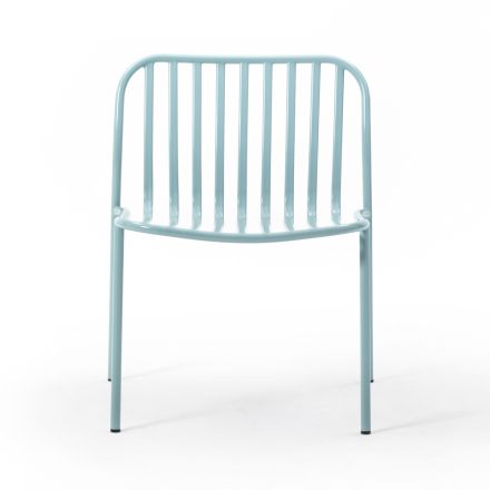 Metalowy fotel ogrodowy do układania w stosy Made in Italy 2 sztuki - Simply Viadurini