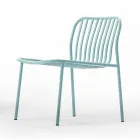 Metalowy fotel ogrodowy do układania w stosy Made in Italy 2 sztuki - Simply Viadurini