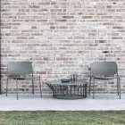 Fotel ogrodowy z malowanego metalu Made in Italy 2 sztuki - Synergy Viadurini