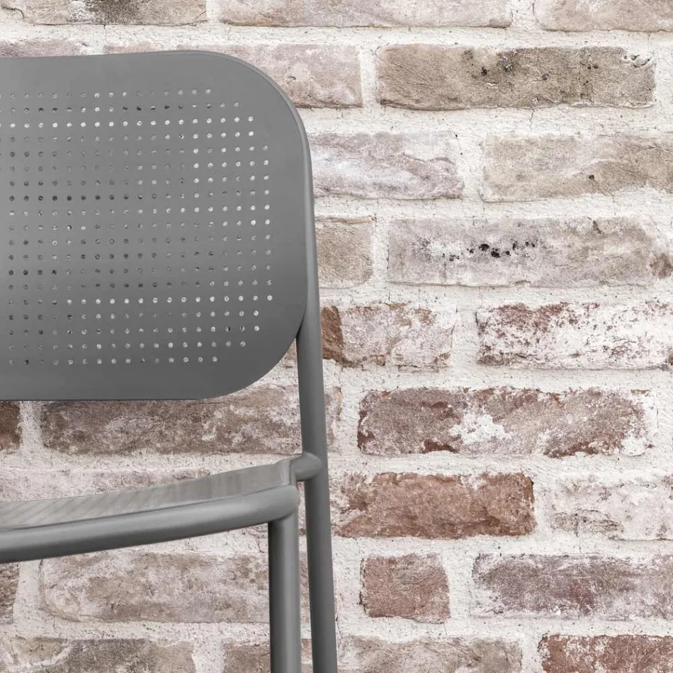 Fotel ogrodowy z malowanego metalu Made in Italy 2 sztuki - Synergy Viadurini