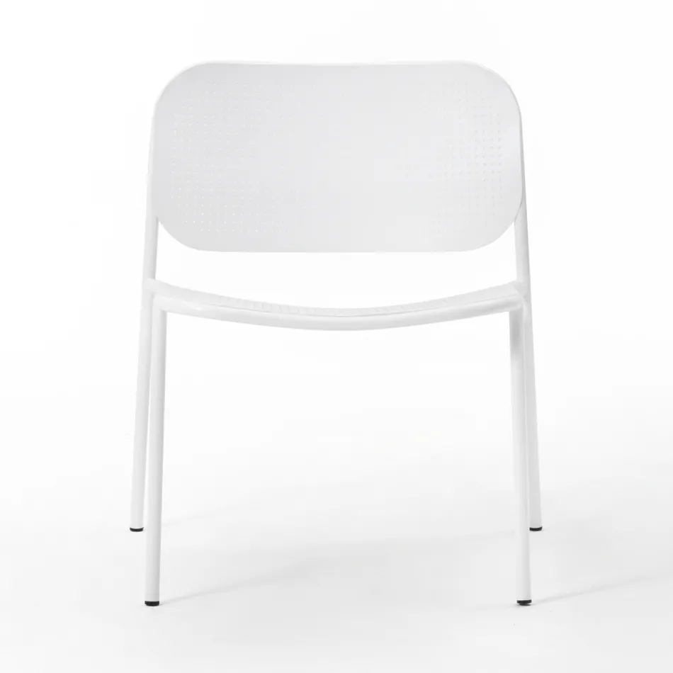 Fotel ogrodowy z malowanego metalu Made in Italy 2 sztuki - Synergy Viadurini