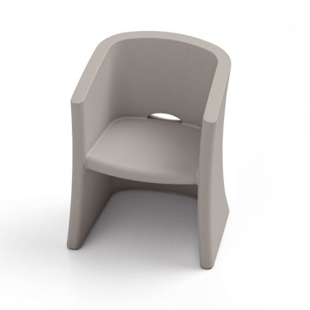 Fotel ogrodowy z polietylenu z podłokietnikami Made in Italy - Perez Viadurini